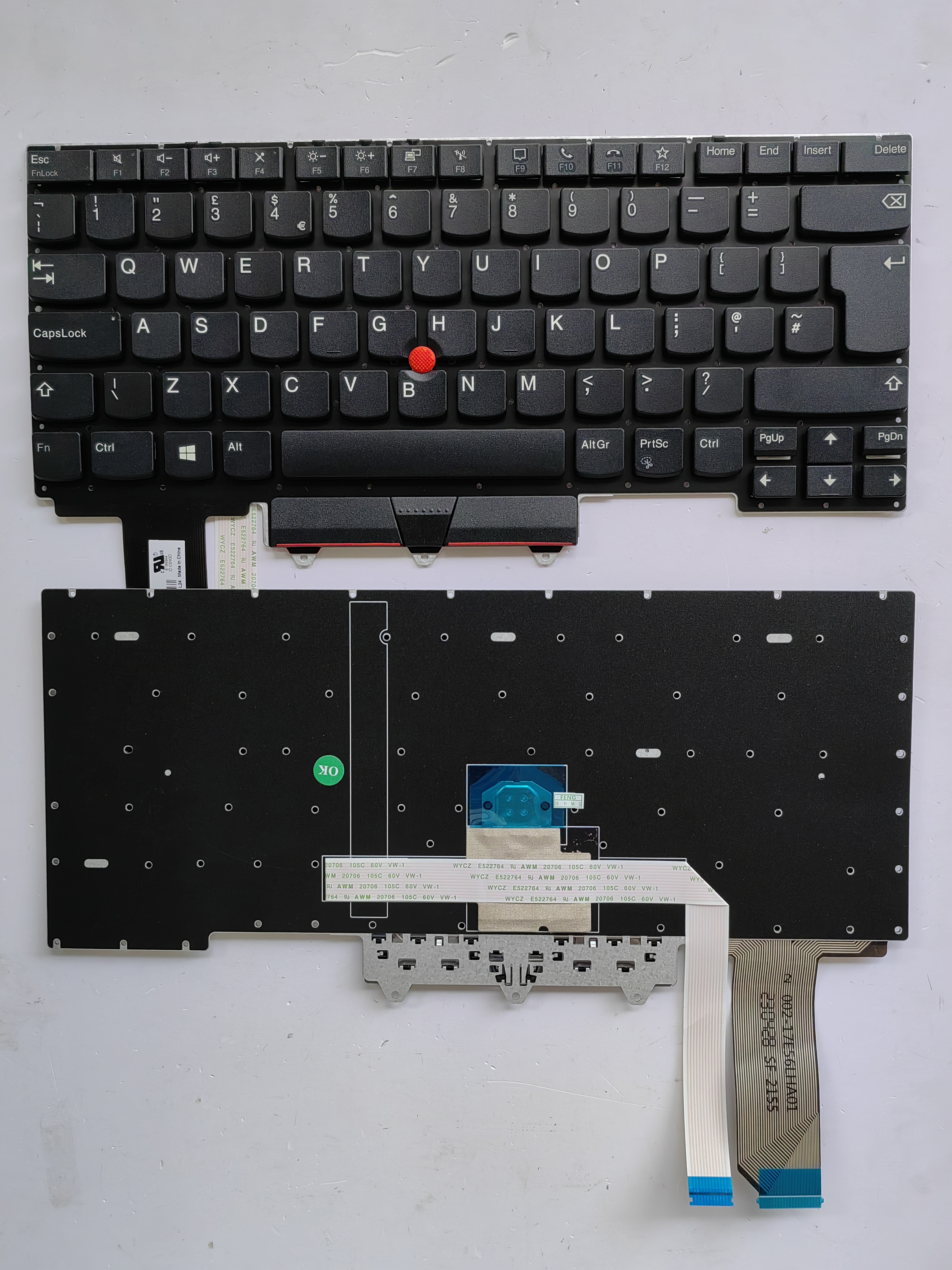 Picture of New Replacement Laptop Keyboard For IBM E14 second generation/E14 GEN2 BLACK With Point (OEM) Uk Layout